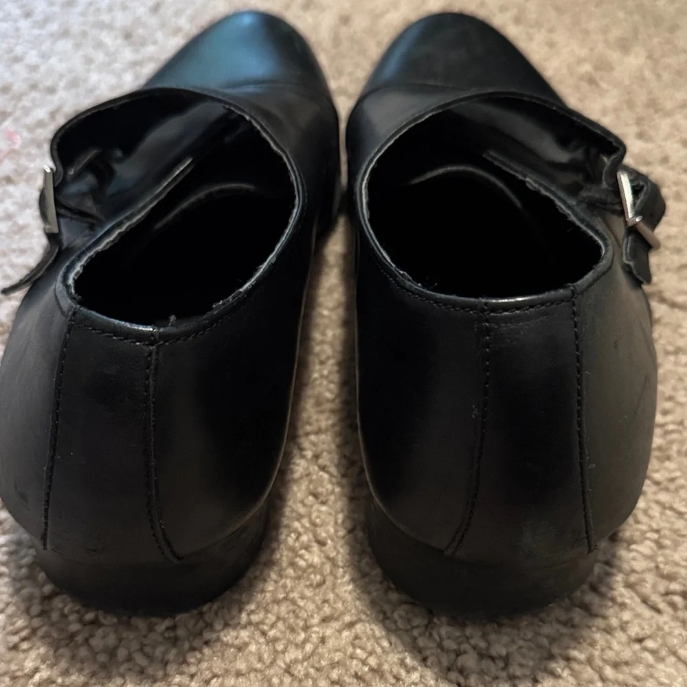 Zara Black Double Monk Strap Derbys